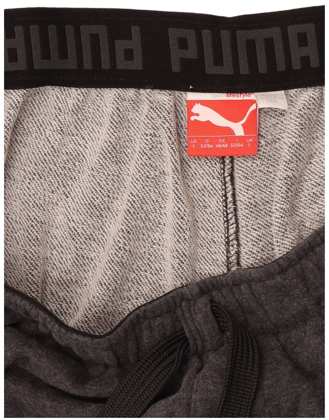 Shorts esportivos masculinos PUMA grandes cinza