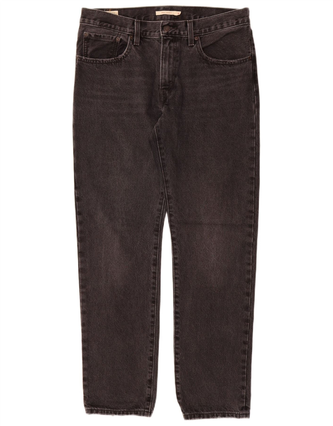 Calça jeans reta feminina de cintura média LEVI'S W30 L31 algodão cinza