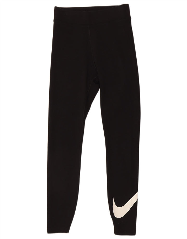 Leggings Nike Femininas Graphic UK 8 Pequenas Algodão Preto