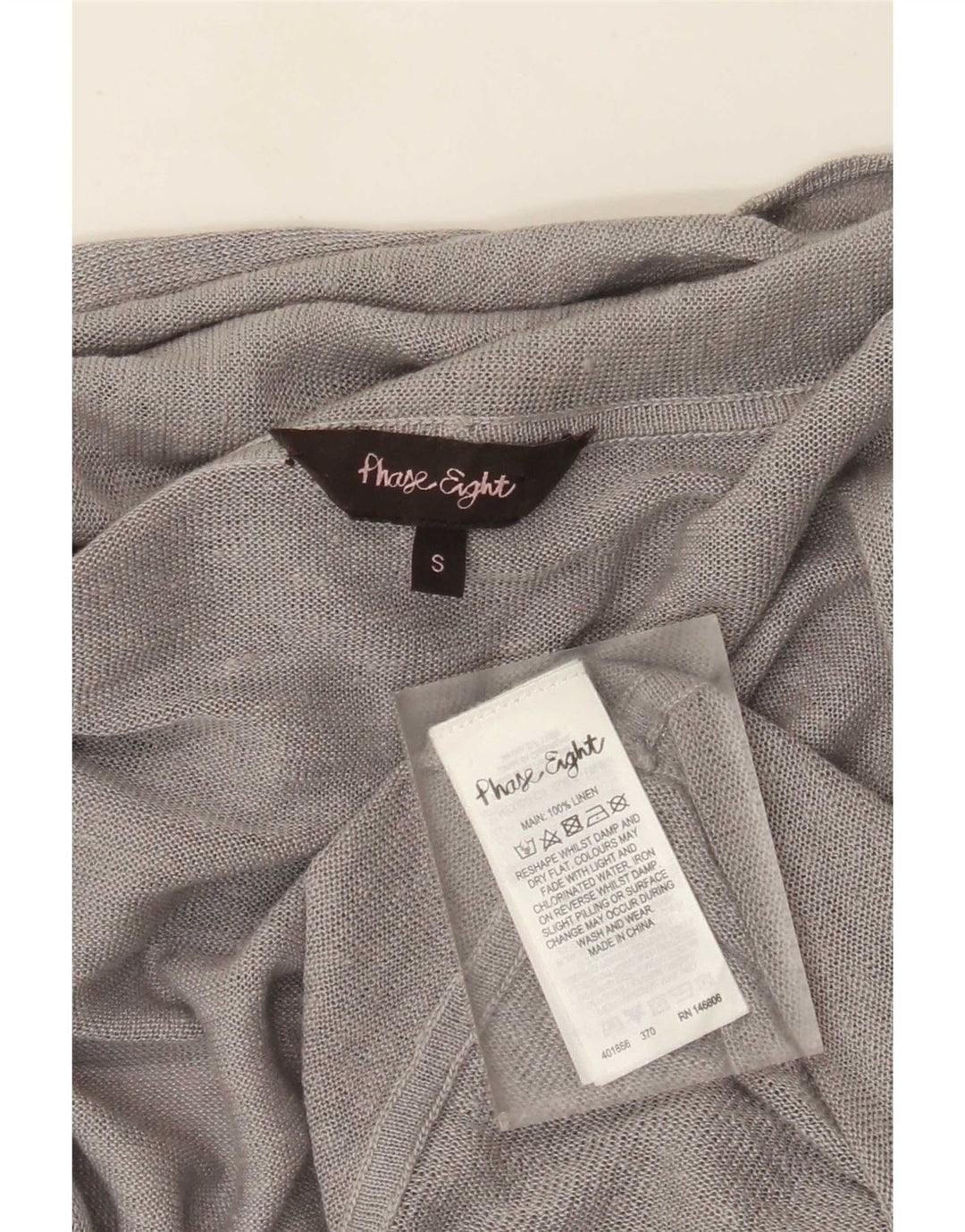 Suéter cardigã feminino oversized com palangre Phase Eight Reino Unido 10 cinza pequeno