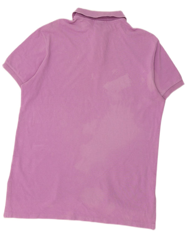 Polo Ralph Lauren Mens Custom Fit Camisa Grande Algodão Roxo