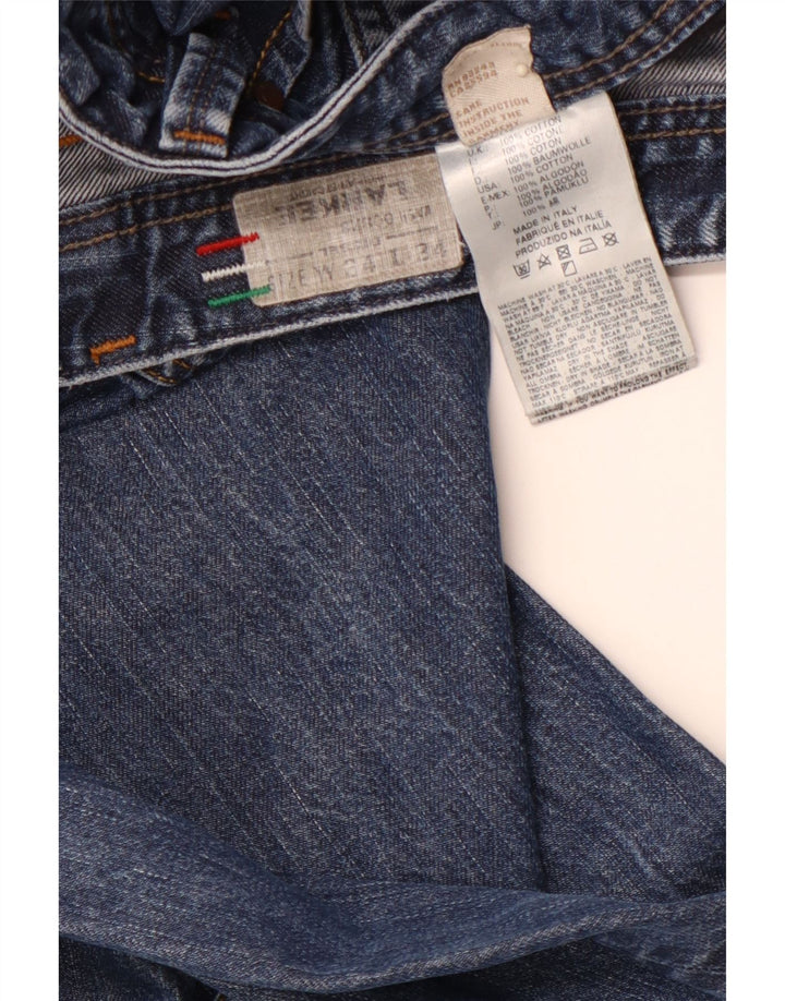 DIESEL Masculino Larkee Straight Jeans W34 L34 Azul Algodão
