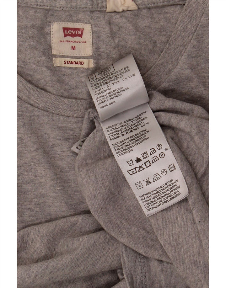 Camiseta masculina padrão LEVI'S algodão cinza médio