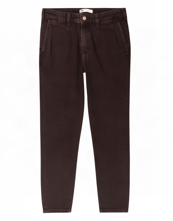 Zara Mens Slim Jeans EU 38 Pequeno W30 L27 Preto