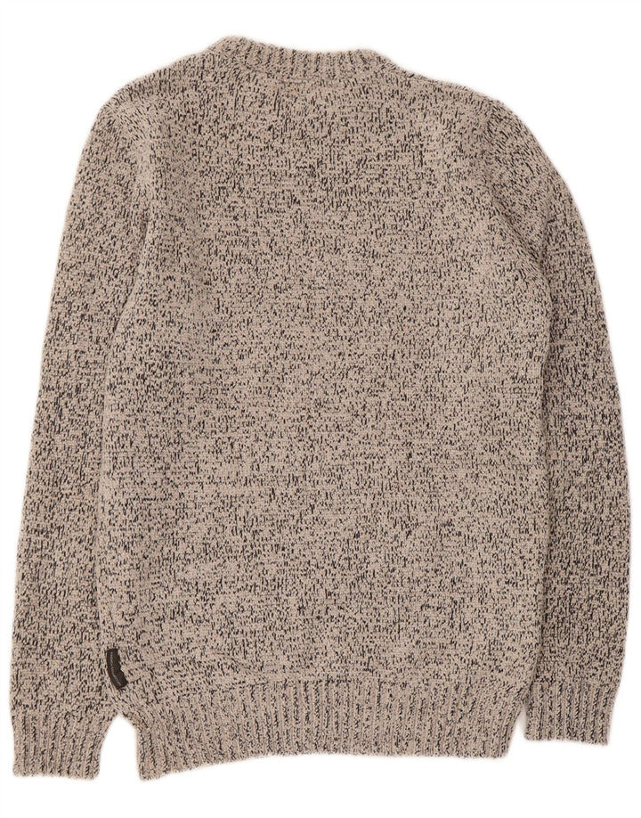 Suéter feminino com gola canoa FRENCH CONNECTION Reino Unido 14 cinza médio