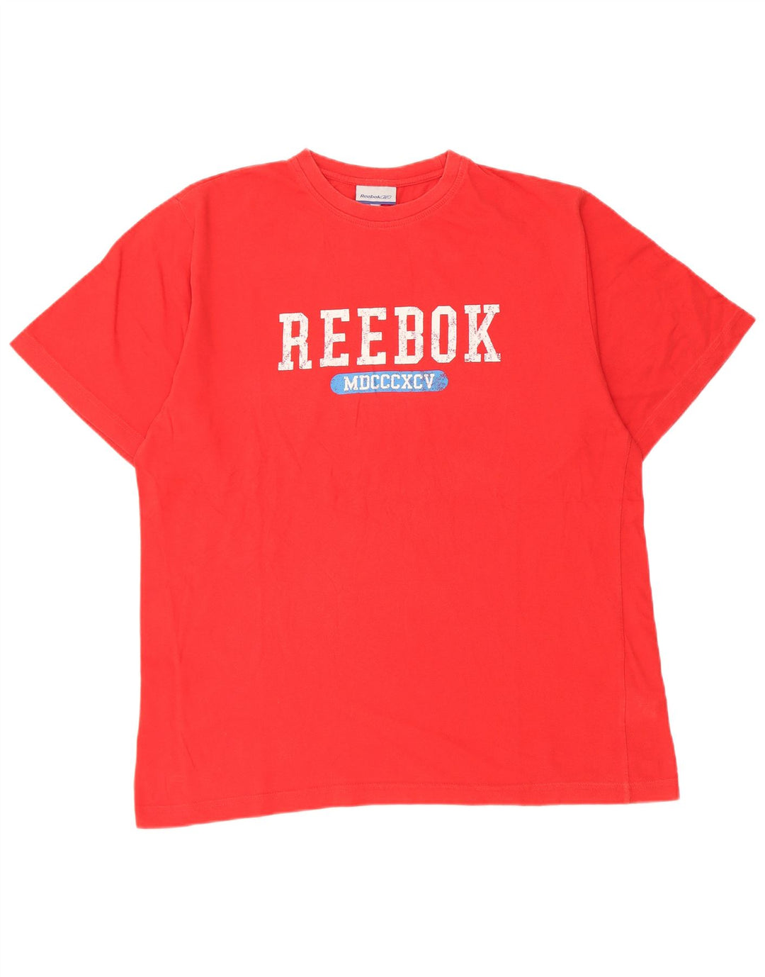 Camiseta gráfica masculina Reebok Top grande algodão vermelho