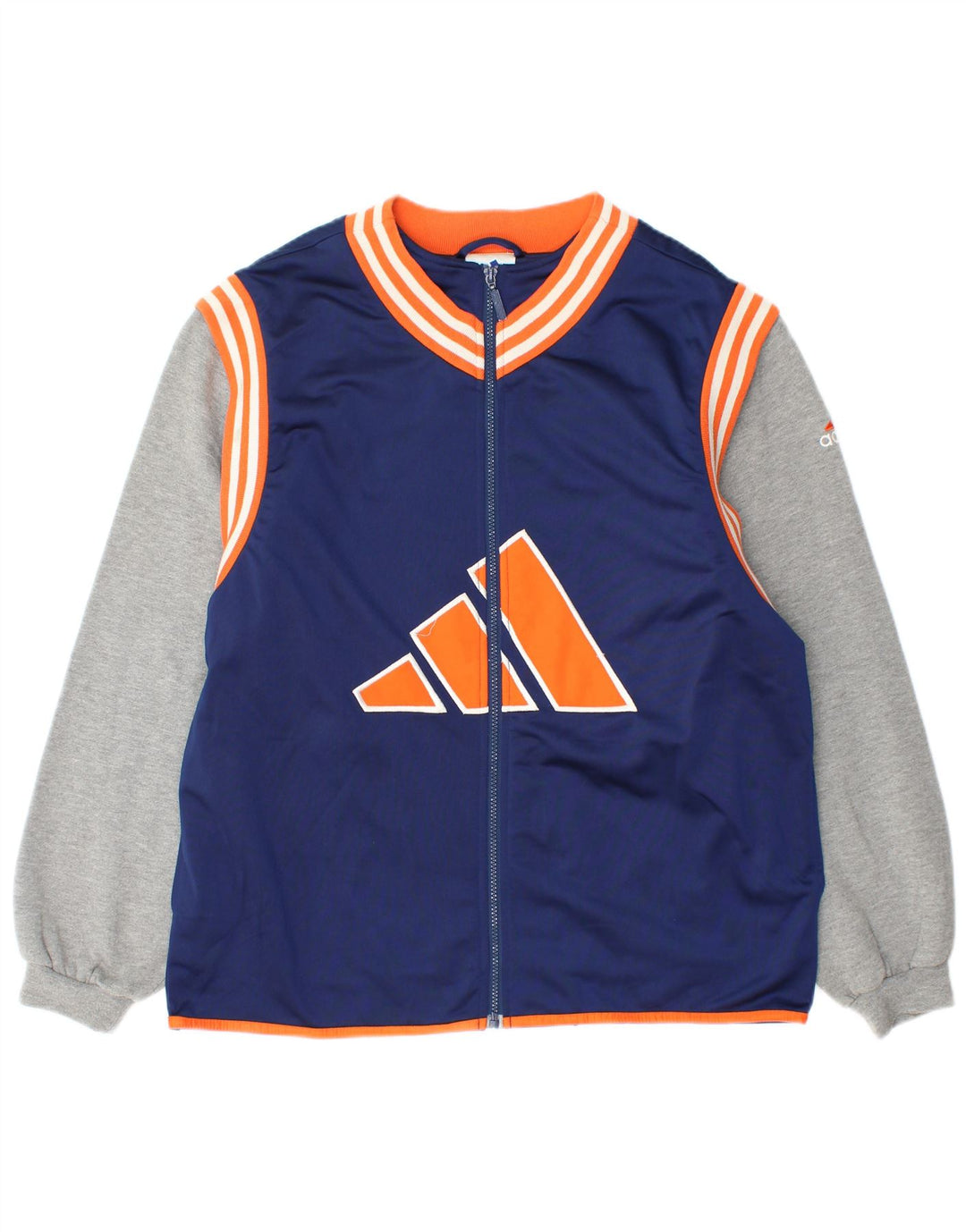 Adidas Mens Tracksuit Top Jacket UK 40/42 Médio Azul Marinho Colorblock