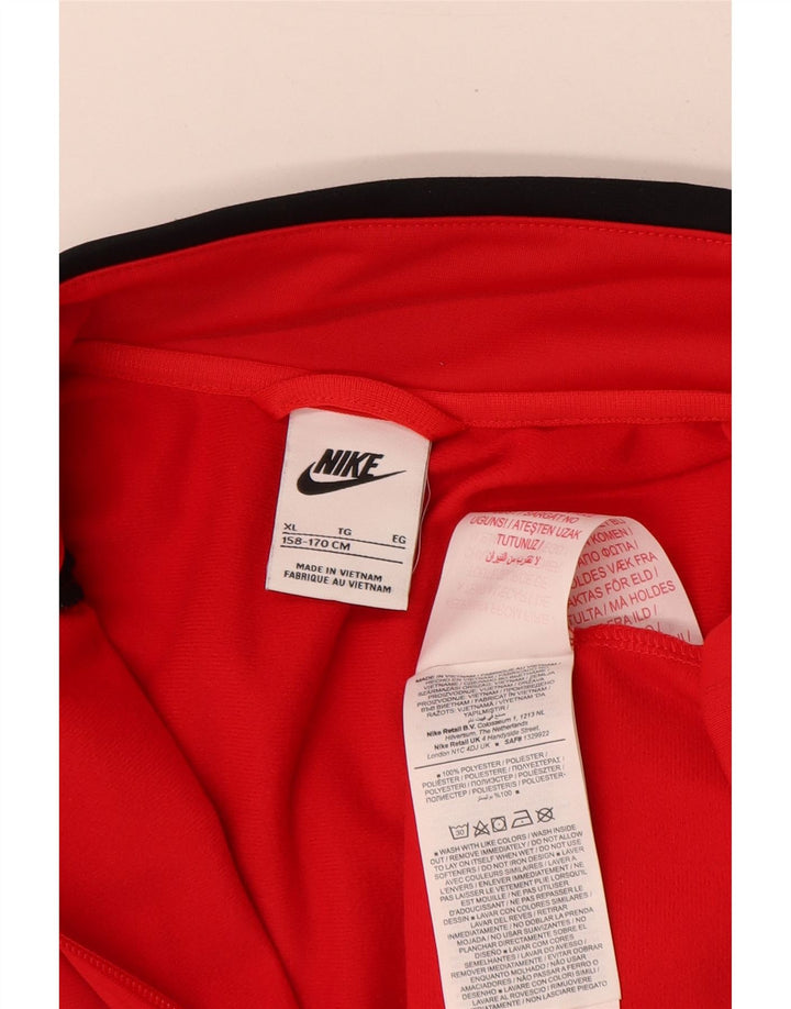 Jaqueta Nike Boys Tracksuit Top 13-14 Anos XL Vermelho Colorblock Poliéster
