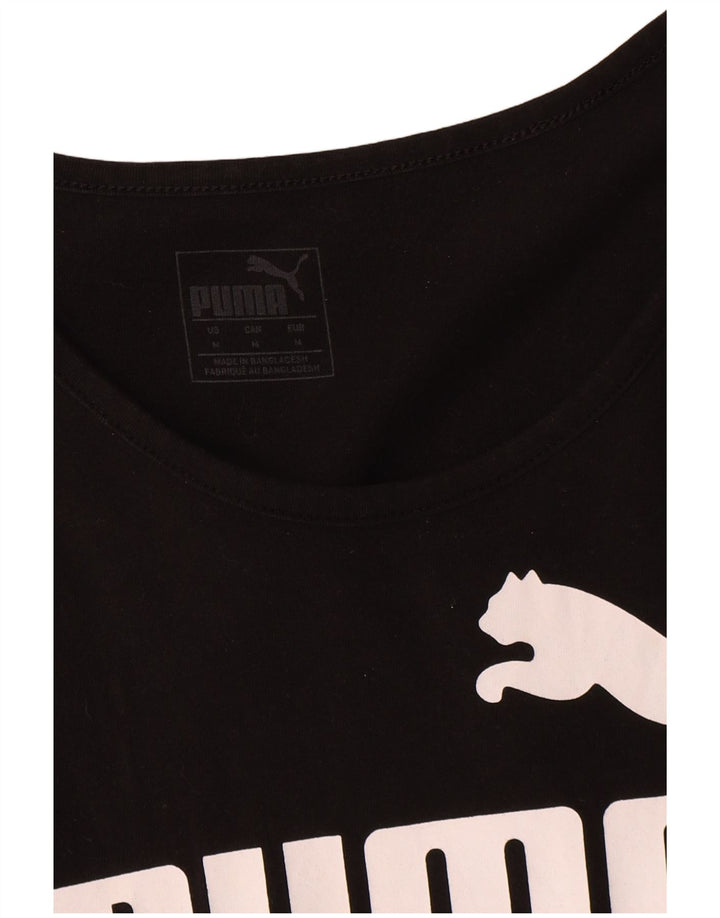 Puma Mens Graphic Vest Top Médio Algodão Preto