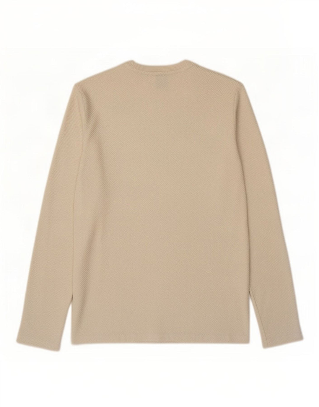 Zara Top masculino manga comprida pequeno algodão branco