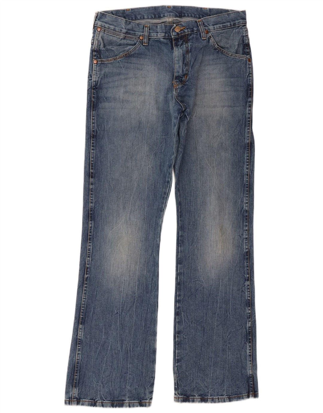 Wrangler Masculino Dayton Bootcut Jeans W32 L32 Azul Algodão