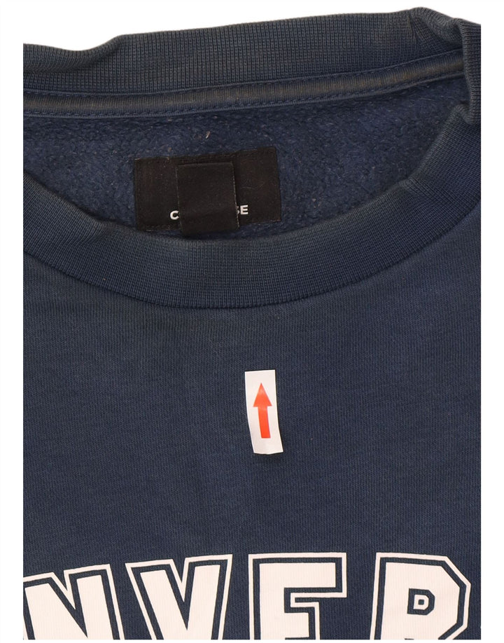 Converse masculino gráfico moletom jumper pequeno azul marinho