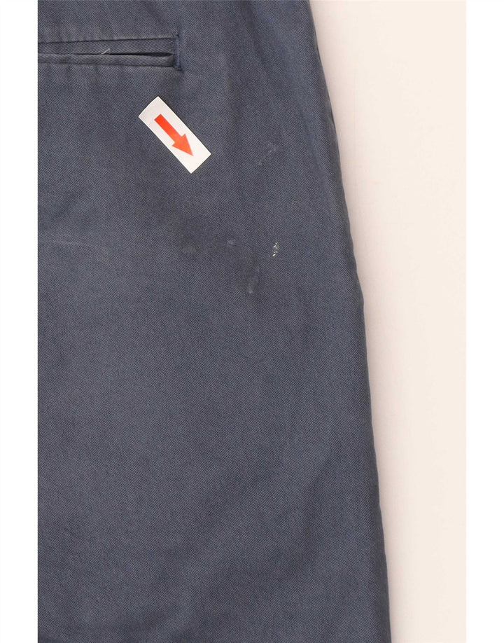 Calça chino masculina Marks & Spencer de ajuste regular W34 L32 algodão azul