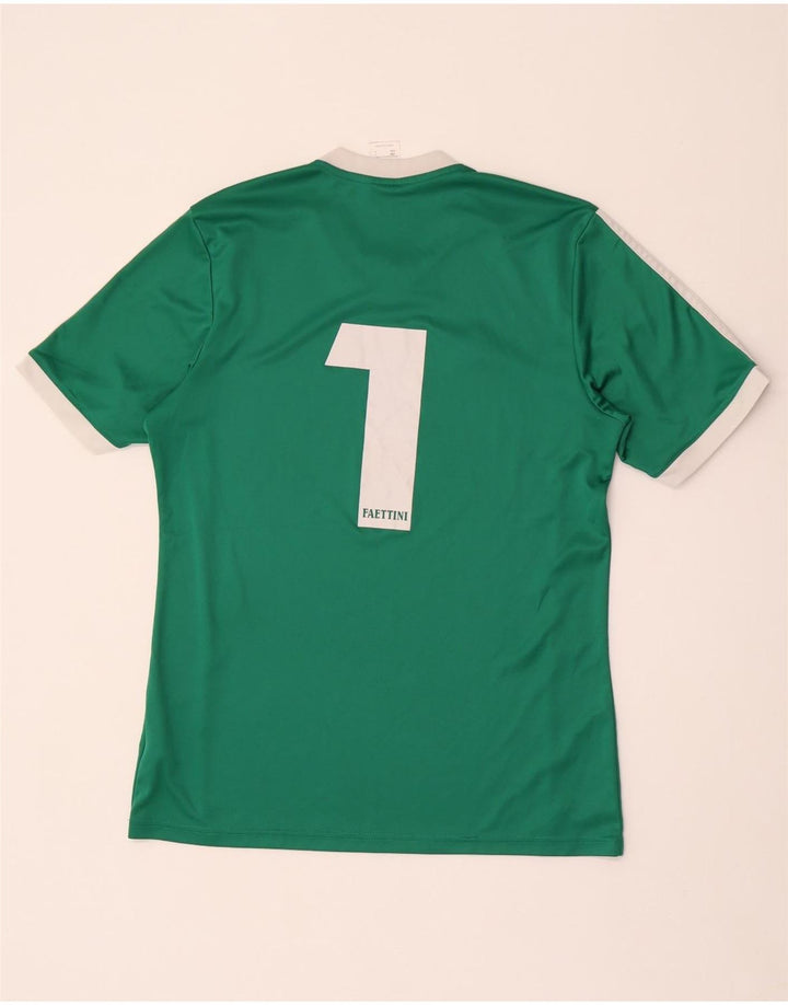 Camiseta Adidas Masculina Climalite Graphic Top Médio Verde Listrado Poliéster