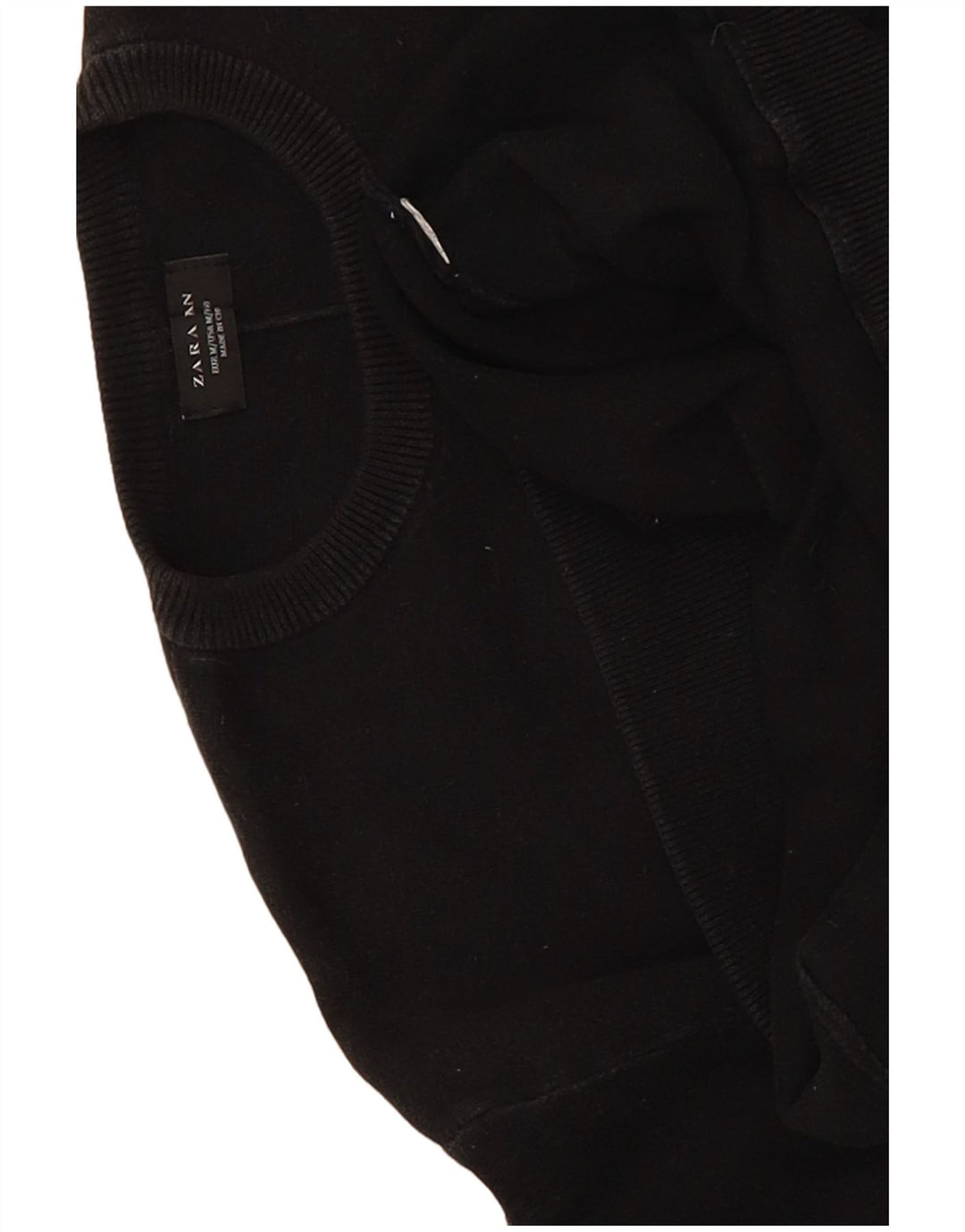 Zara Moletom Masculino Jumper Médio Preto