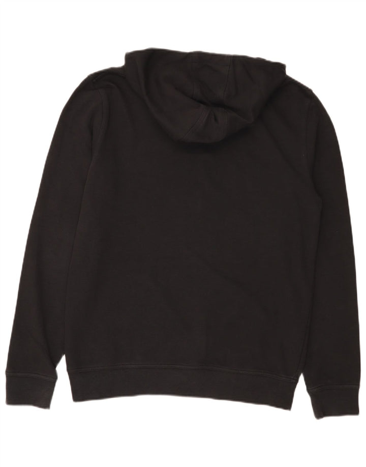 Suéter masculino com capuz gráfico Barbour pequeno algodão preto