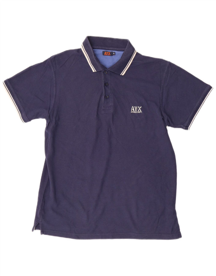 Camisa polo masculina Avirex XL algodão azul marinho