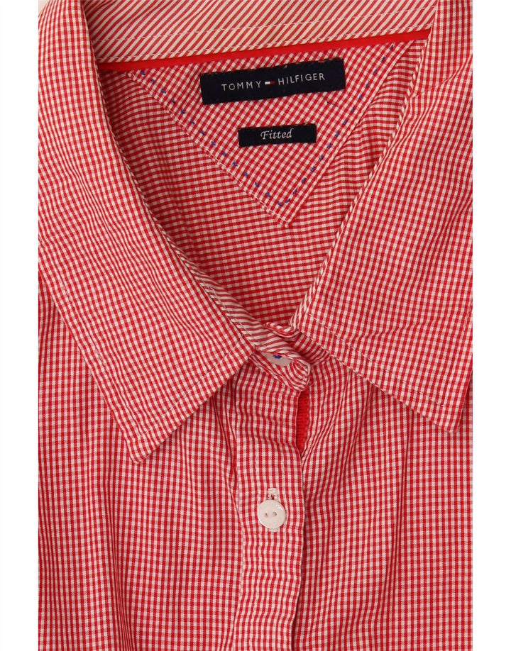 Camisa Tommy Hilfiger Feminina UK 16 Grande Gingham Vermelho