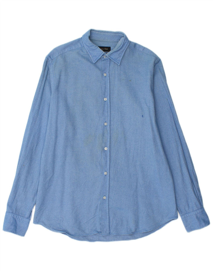 Camisa masculina Massimo Dutti azul médio
