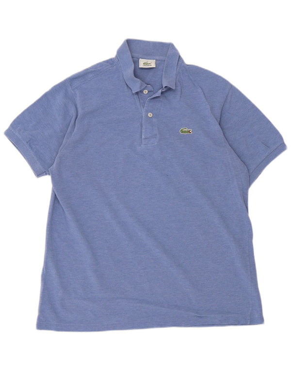 Camisa polo masculina Lacoste tamanho 5 grande algodão azul
