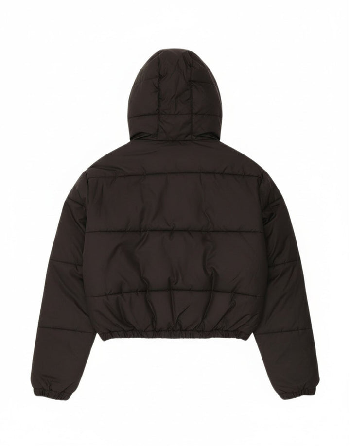 Jaqueta feminina Ellesse superdimensionada com capuz e capuz UK 6 XS poliéster preto