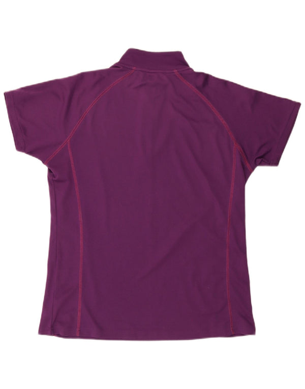 Camiseta feminina Mountain Warehouse com zíper e gola alta UK 18 XL poliéster borgonha