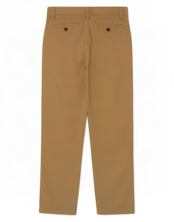 Calça Chino Reta Masculina Fat Face W34 L29 Algodão Bege