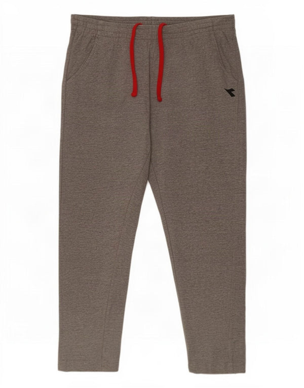 Calça de treino feminina Diadora UK 20 2XL algodão cinza