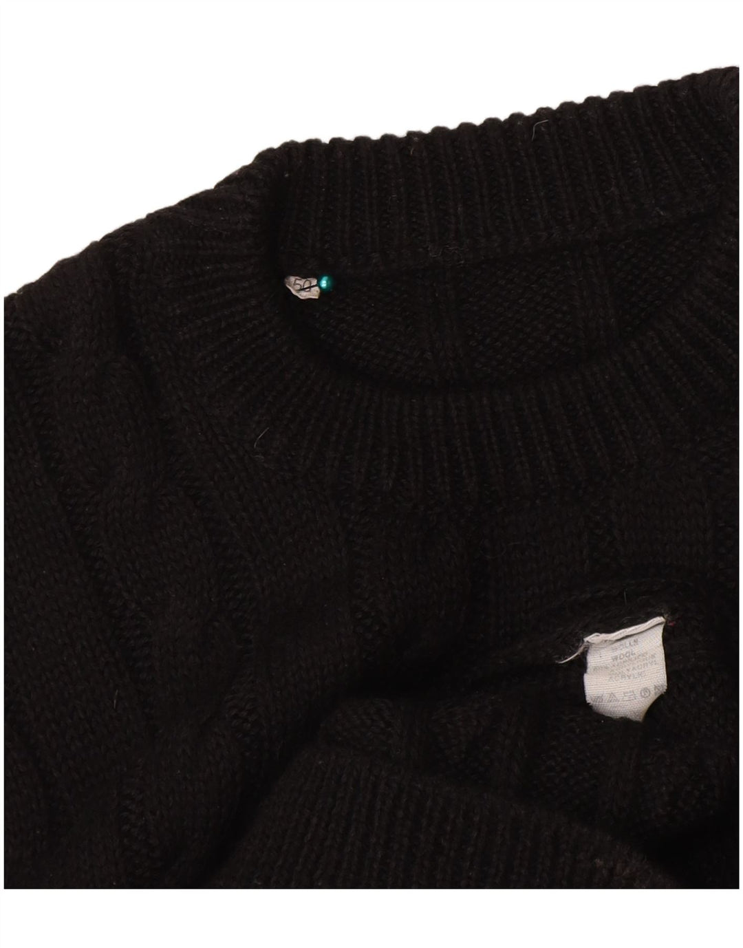 Vestido feminino vintage IT 50 XL lã preta