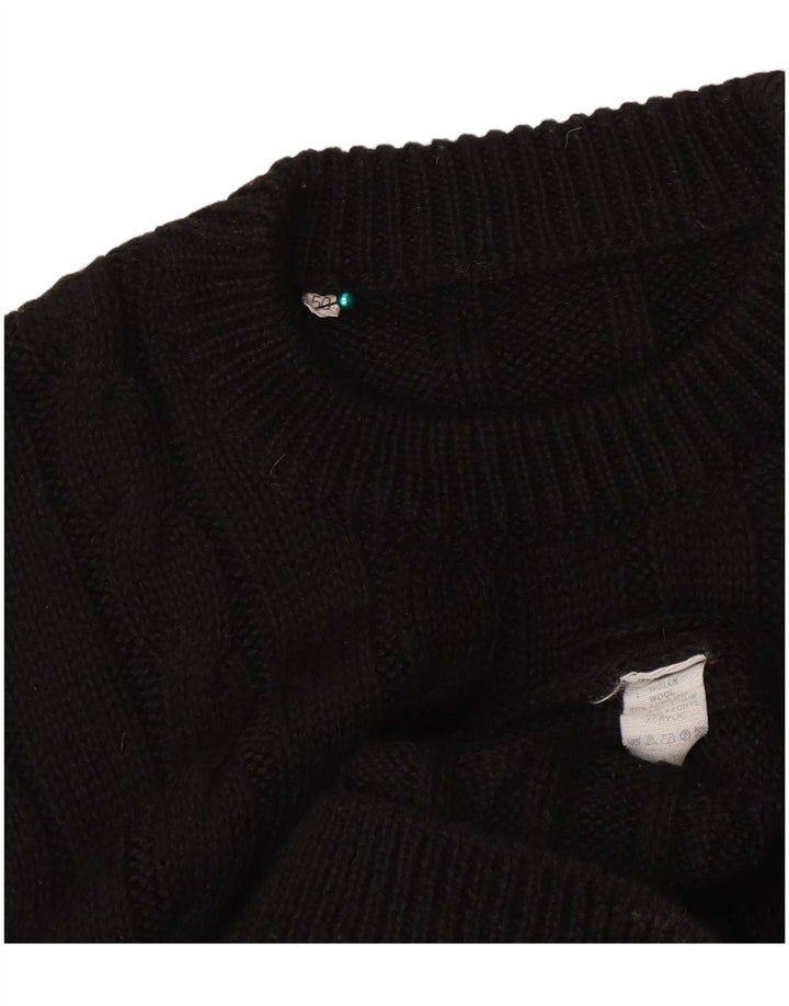 Vestido feminino vintage IT 50 XL lã preta