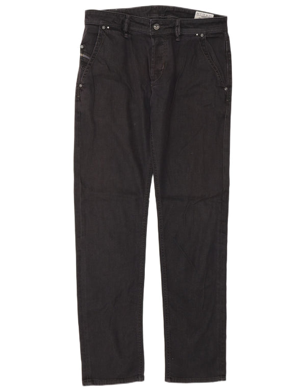 Diesel Masculino Bhetto Stretch Jeans Reto W33 L34 Algodão Preto