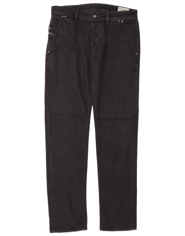 Diesel Masculino Bhetto Stretch Jeans Reto W33 L34 Algodão Preto