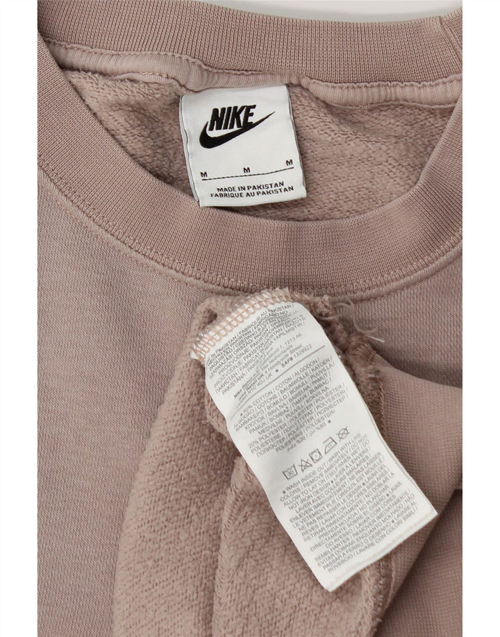 Nike Womens Crop Oversized Moletom Jumper UK 14 Médio Algodão Rosa
