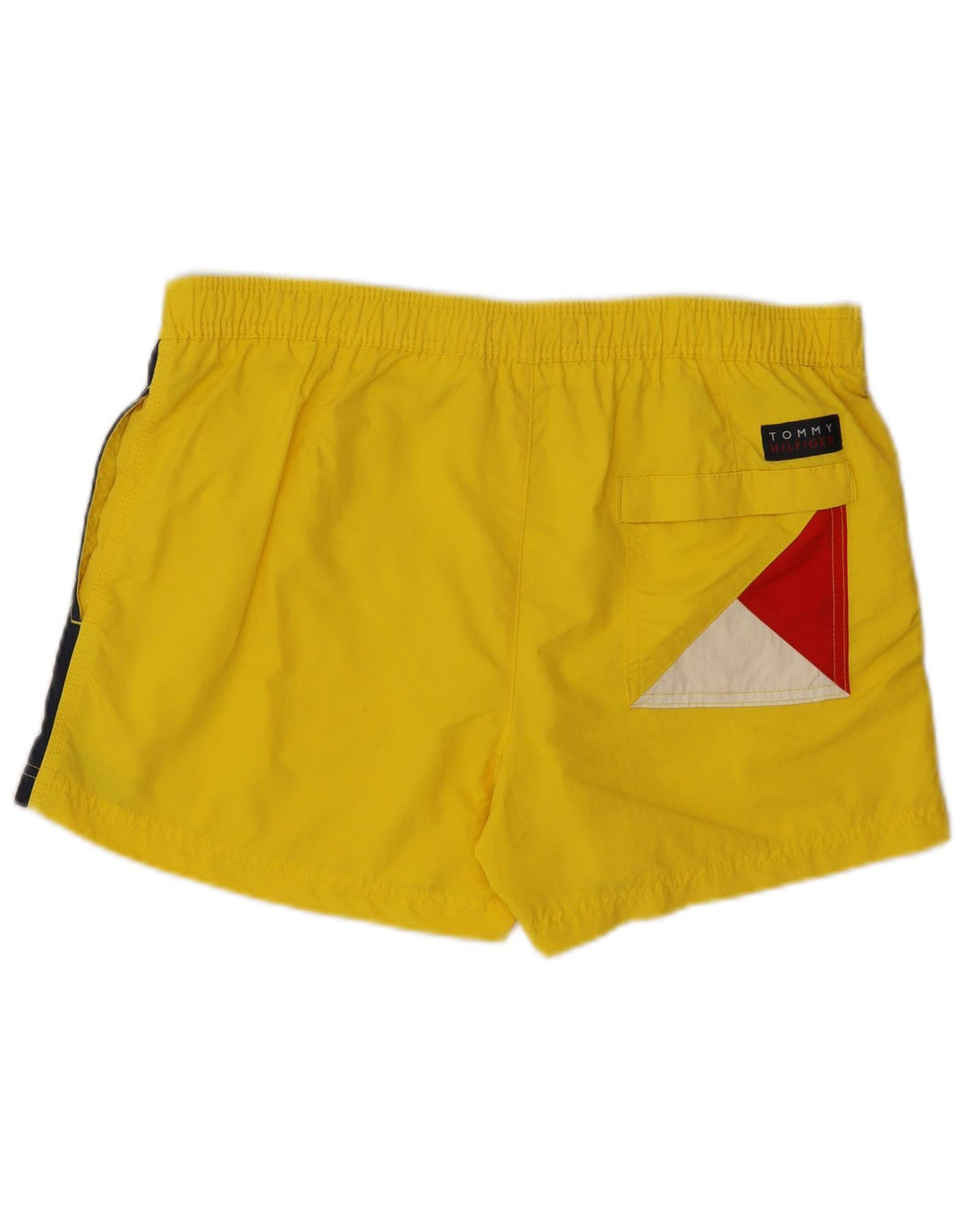 Shorts de natação masculino TOMMY HILFIGER poliamida colorblock amarelo médio