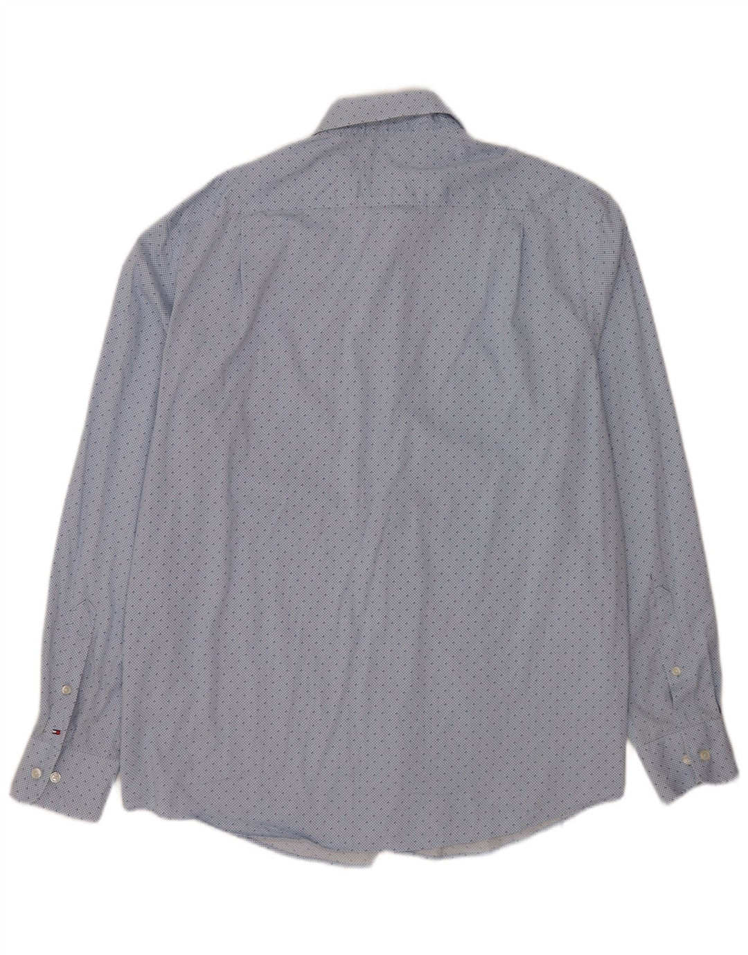 Camisa masculina Tommy Hilfiger Regular Fit tamanho 16 1/2 grande algodão xadrez azul