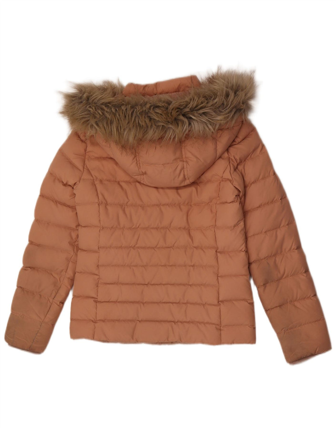 Jaqueta acolchoada com capuz feminina Tommy Hilfiger UK 10 poliéster rosa pequeno
