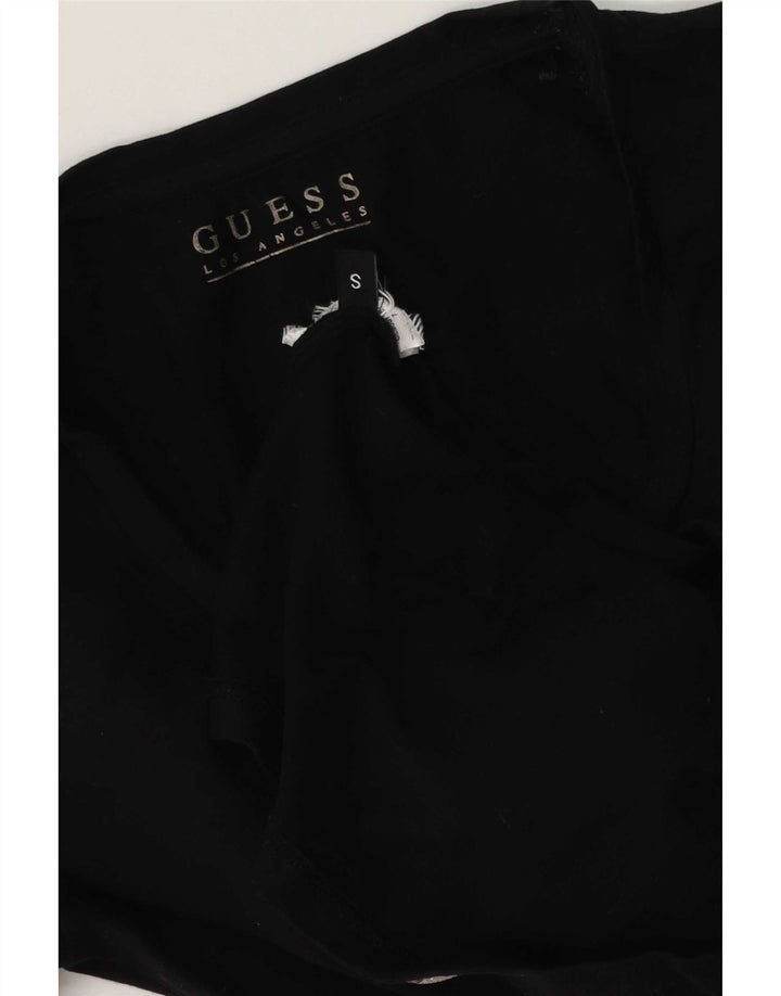 Camiseta feminina Guess com estampa gráfica UK 10 pequena preta