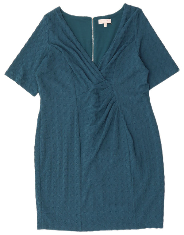 Vestido bainha feminino PER UNA UK 18 XL azul poliéster