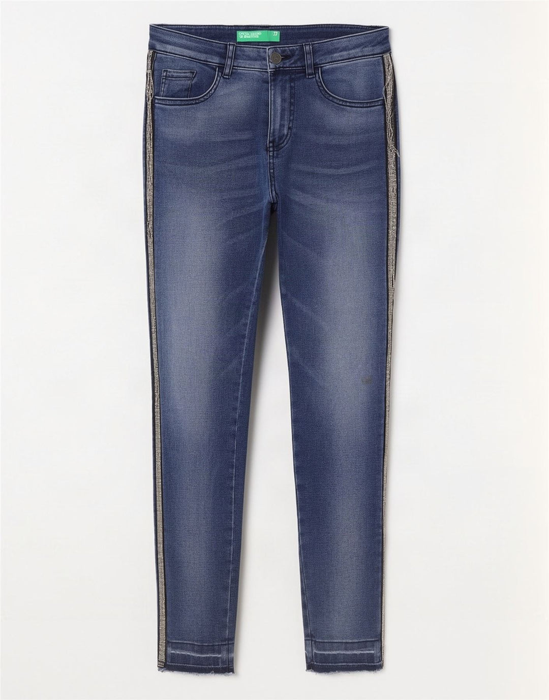 Calça Jeans Skinny Feminina Benetton W27 L27 Azul
