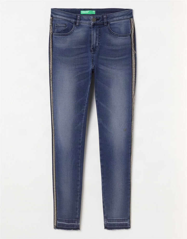 Calça Jeans Skinny Feminina Benetton W27 L27 Azul