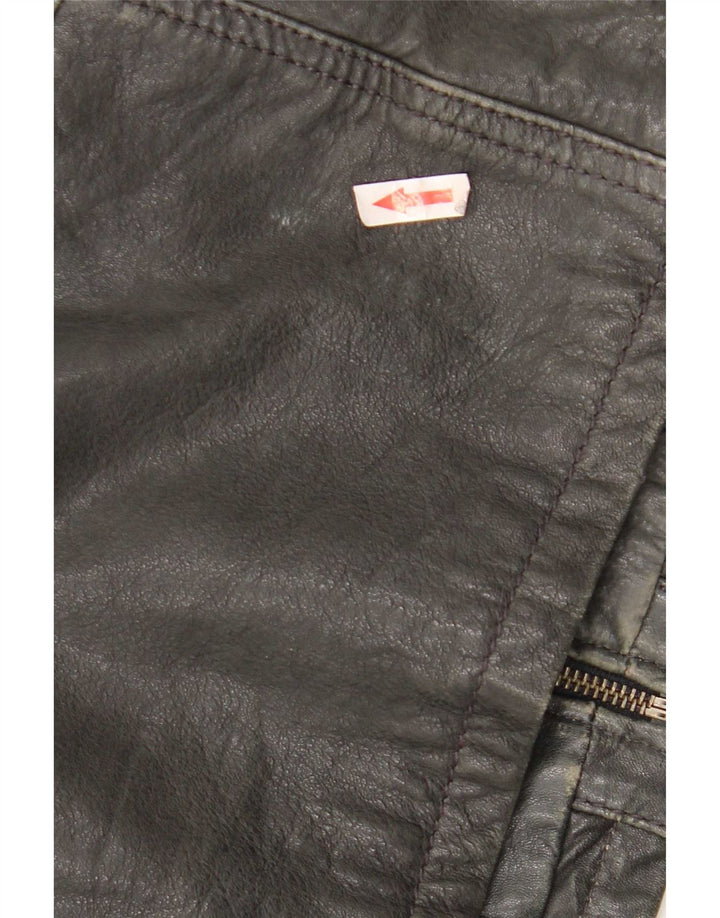 Jaqueta de motociclista feminina Conbipel IT 54 2XL couro preto