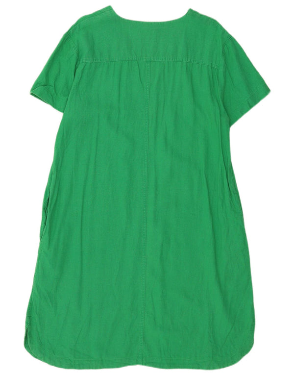 Vestido tenda feminino Marks & Spencer Reino Unido 16 grande linho verde