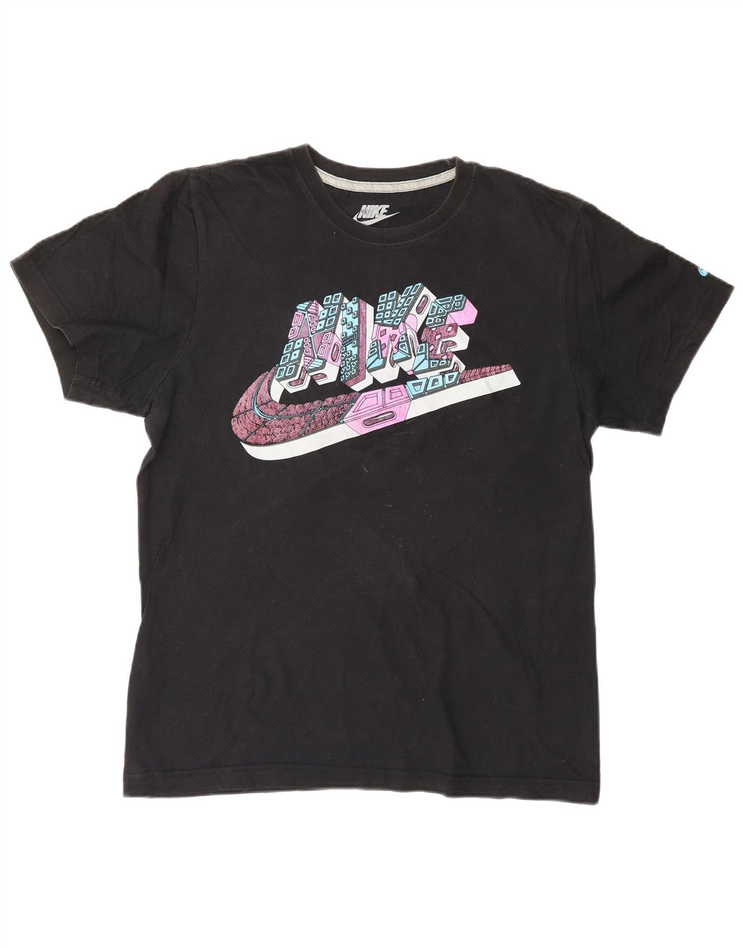 Camiseta masculina NIKE Regular Fit Graphic Top Pequeno Preto