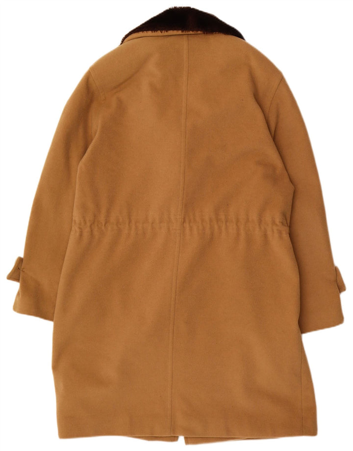 Casaco feminino VINTAGE UK 14 lã bege médio