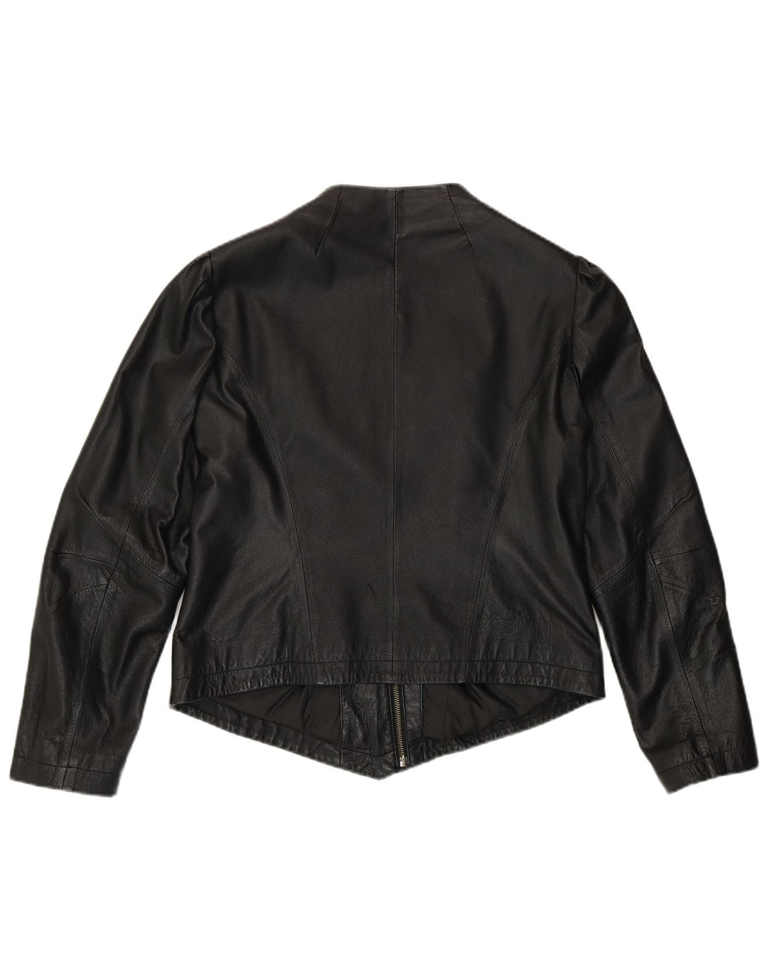 Jaqueta de couro feminina South UK 14 couro preto médio