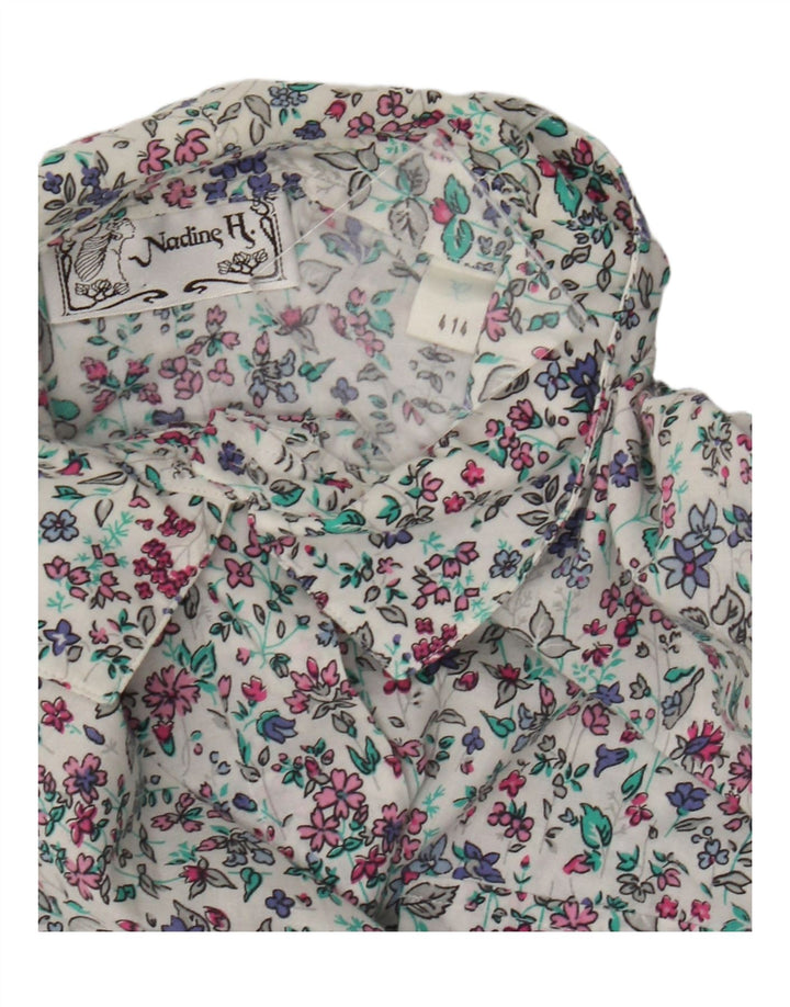 Blusa feminina de manga curta Nadine H EU 38 médio branco floral