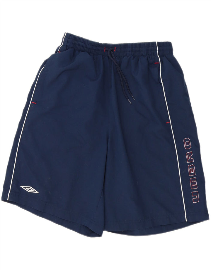 Umbro Shorts de natação masculino gráfico grande poliéster azul marinho