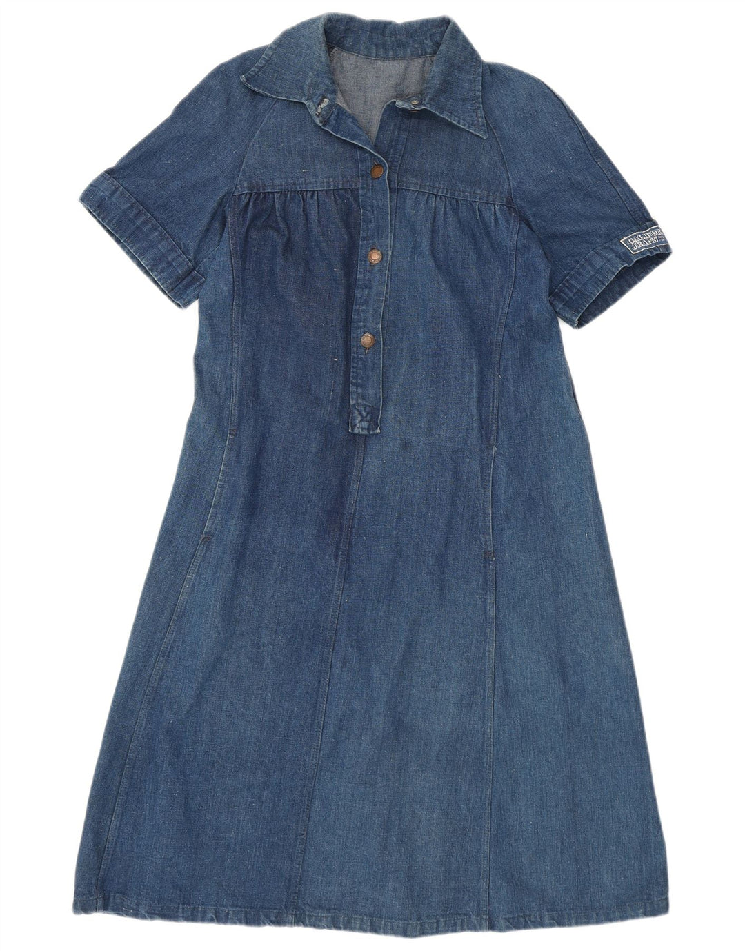 Vestido jeans feminino VINTAGE UK 12 azul médio
