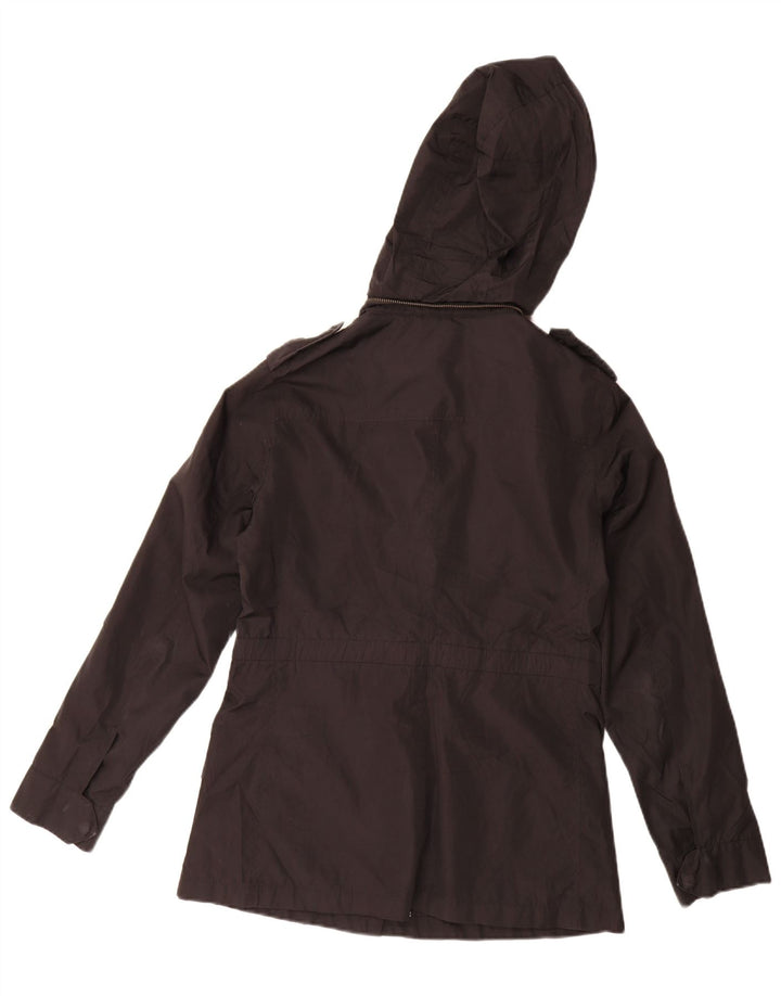 Jaqueta parka feminina Massimo Dutti com capuz Reino Unido 14 médio preto