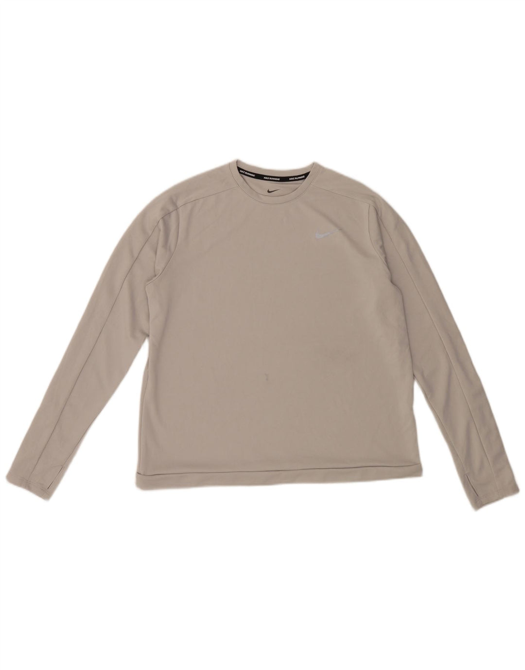 Top feminino Nike manga comprida UK 16 grande cinza